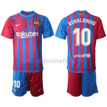 Maillot de Foot FC Barcelone Ronaldinho 10 Domicile 2021-22 - Enfant